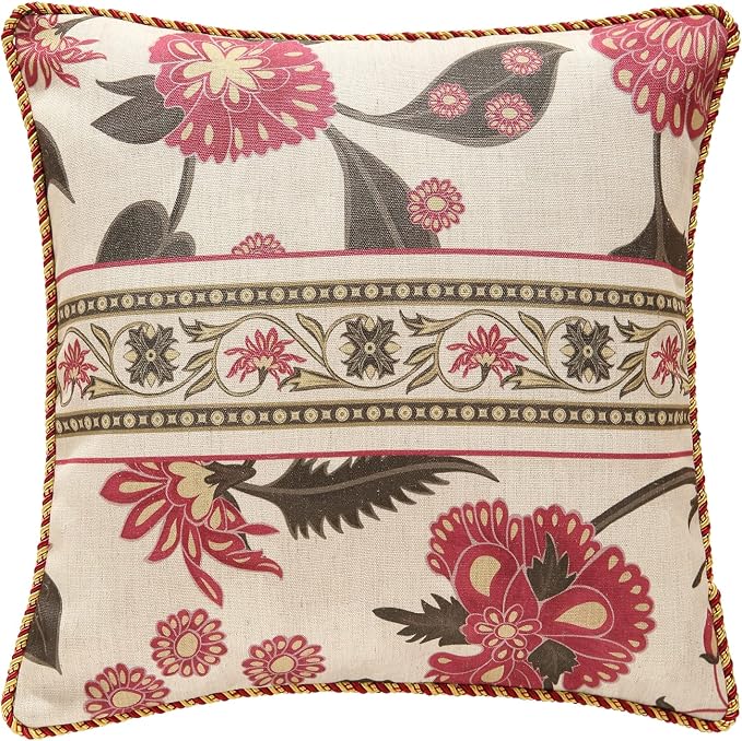 patdrea Designer Throw Pillow Covers, Vintage Red Pillowcases by Welcometopatdrea