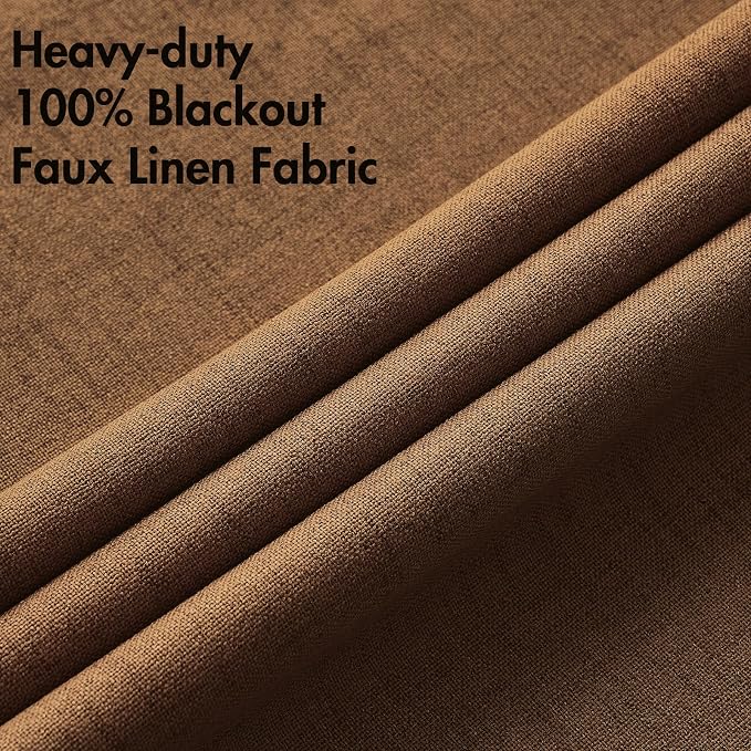 MIULEE Linen Curtains 100% Blackout - Image 5