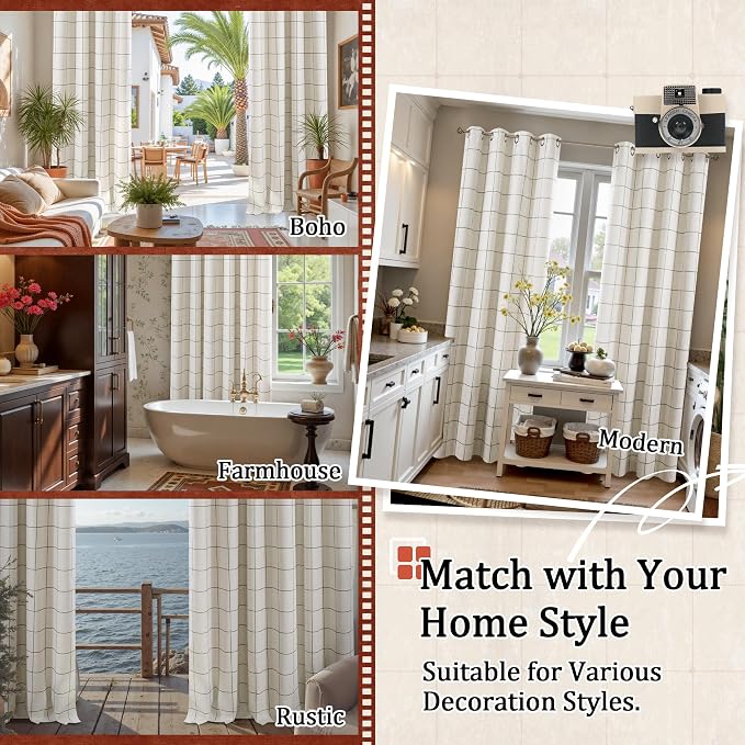 Linen Blackout Curtains for Bedroom - Image 8