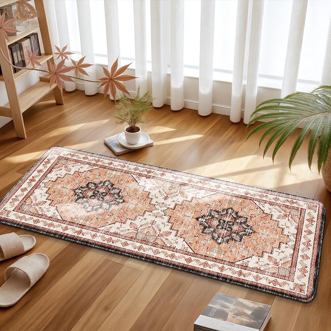 Boho Kitchen Mats for Floor 2 Piece Set Anti Fatigue Cushioned PVC Kitchen Rugs - Image 7