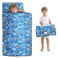 Viviland Toddler Kid Nap Mat for Preschool, Boys Blue Car Slumber Bag, Daycare by VIVILAND