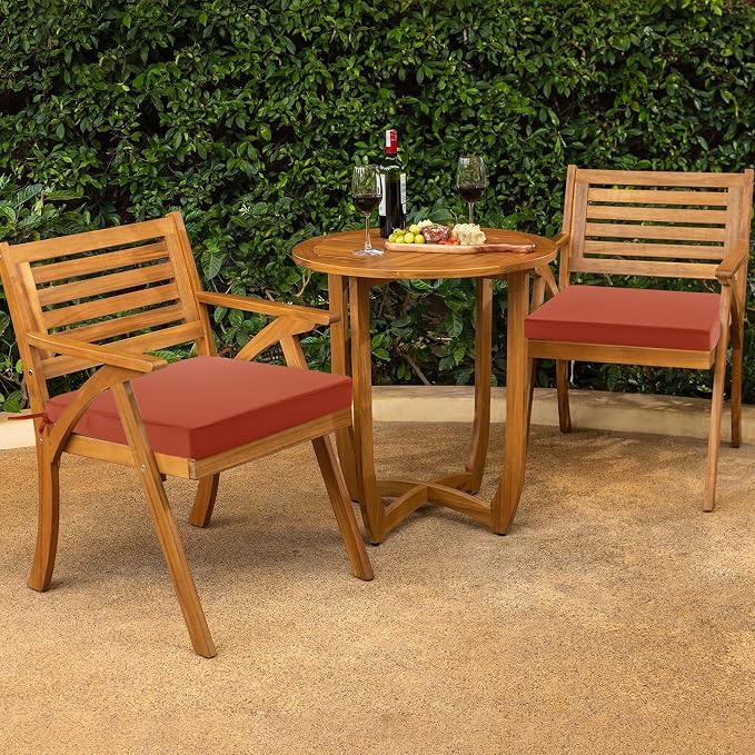 Outdoor Chair Cushions Set of 2: Waterproof & Fade Resistant Deep Seat Cushion - Image 2