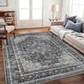 Area Rug 6'x9' Washable Vintage Traditional Floor Cover Thin Retro Kitchen by CHAMPLANT