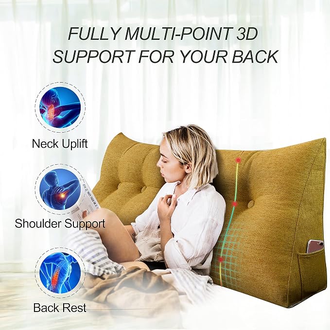 Wedge Headboard Pillow Dorm Room Reading Pillow Back Support - Image 2