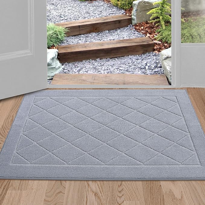 BEQHAUSE Dirt Trapper Door Mat 24" x 36", Doormat Non-Slip Entryway Rugs by BEQHAUSE