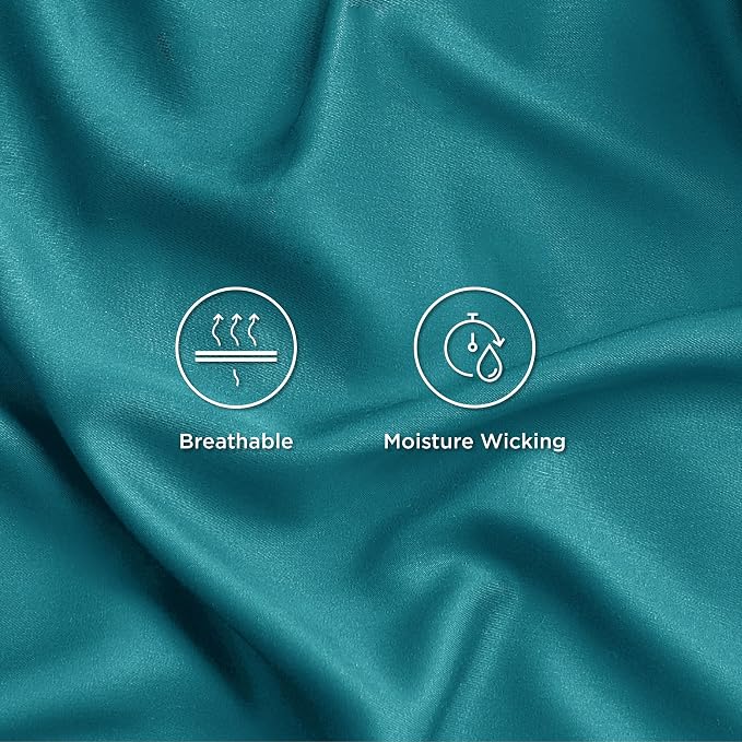 Bedsure California King Sheet Sets, Cooling Sheets, Rayon Derived from Bamboo - Image 4