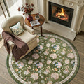 jinchan Elora 5ft Floral Round Rug by JINCHAN
