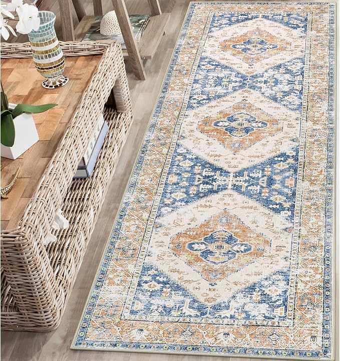 Lahome Boho 2x6 Hallway Runner Rug, Non-Slip Thin Washable Kitchen Rugs by Lahome