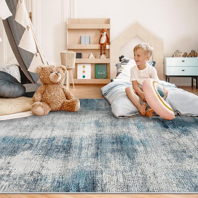 6x9 Area Rugs for Living Room: Washable Rug Modern Abstract Neutral Soft Rugs - Image 6