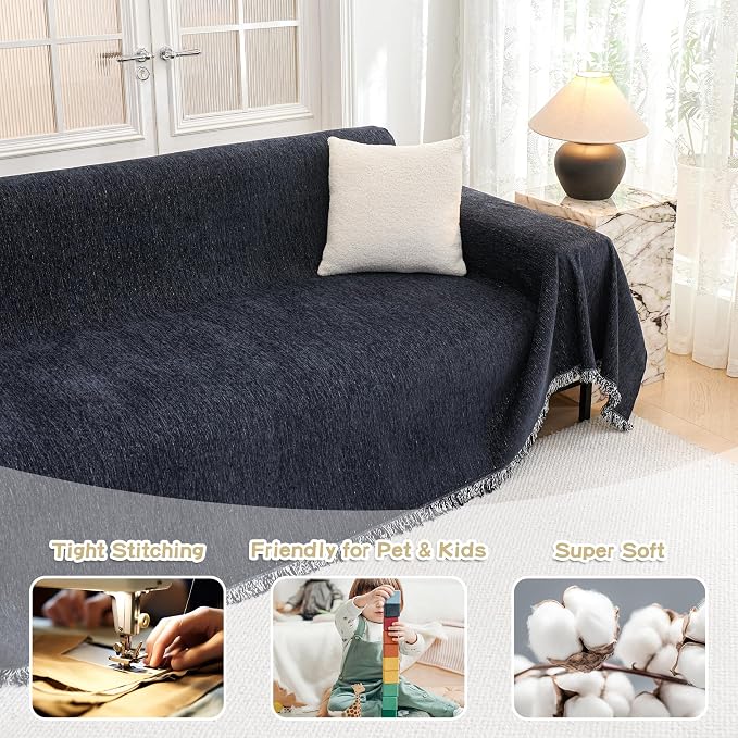 MYSKY HOME Couch Cover for Dogs, Washable Couch Covers, Non Slip Dogs Furniture - Image 2