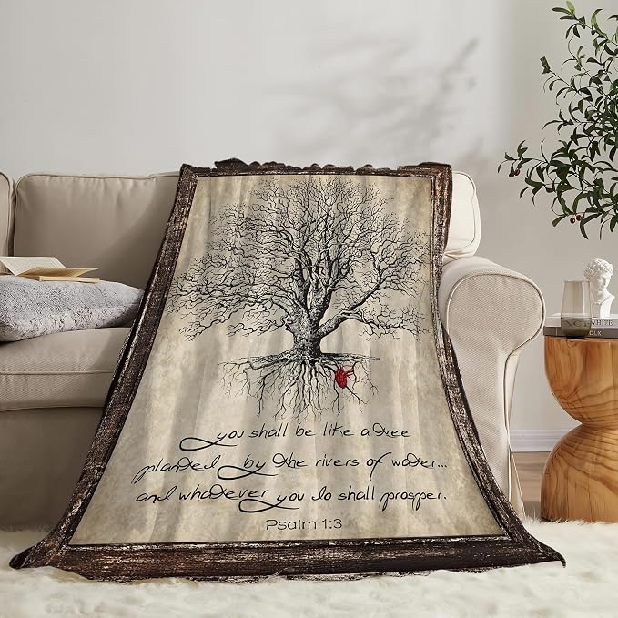 Christian Bible Tree of Life Throw Blanket - Image 7
