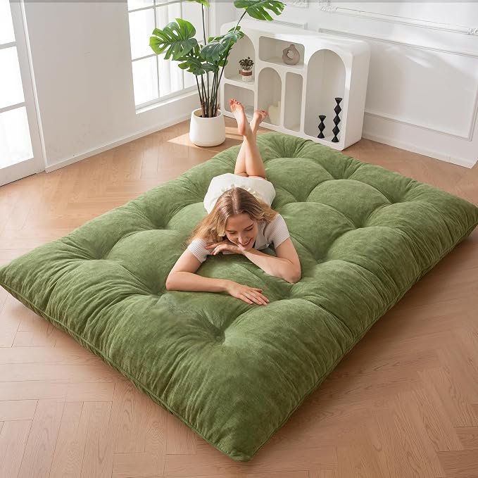 MAXYOYO Japanese Floor Mattress Full Size, Thick Chenille Tatami Mat Sleeping by MAXYOYO