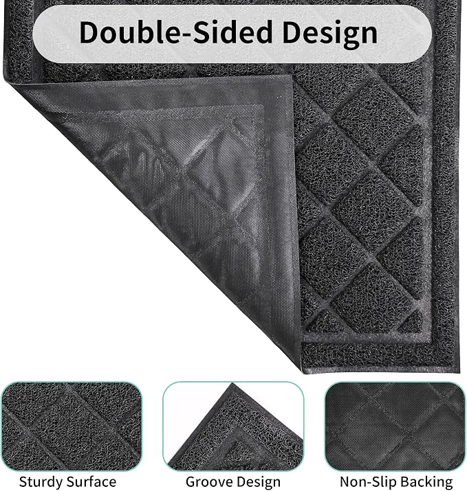 Front Door Mat Indoor Outdoor, Heavy Duty Low Profile Entrance Rug - Image 6