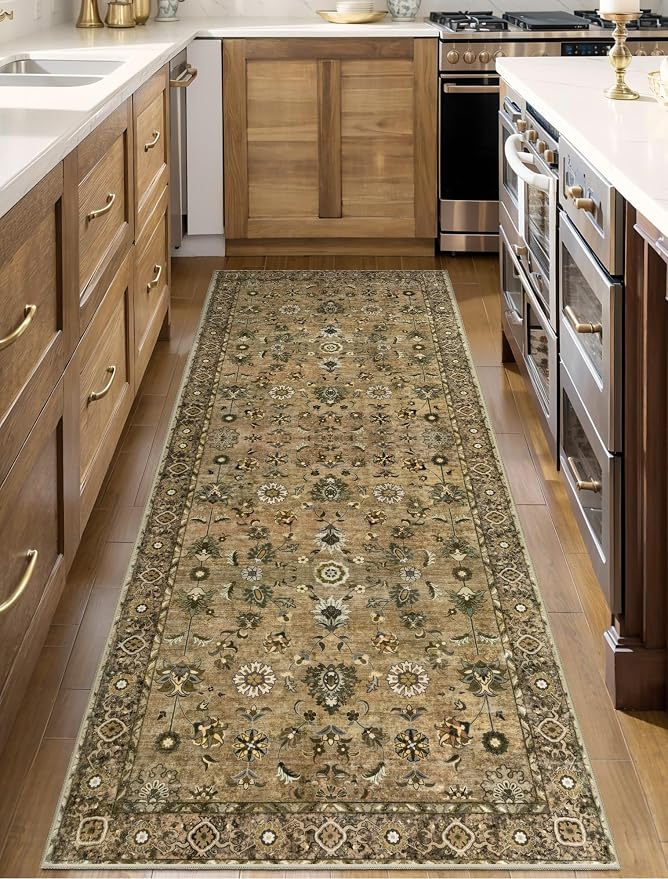 Tangsoo Floral Runner Rug 2x6 Washable Rug - Image 2