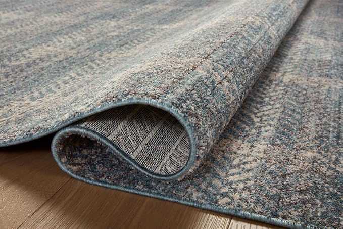 Loloi Angela Rose Ember Collection EMB-03 Blue/Beige 3'-6" x 5'-6" Accent Rug - Image 8