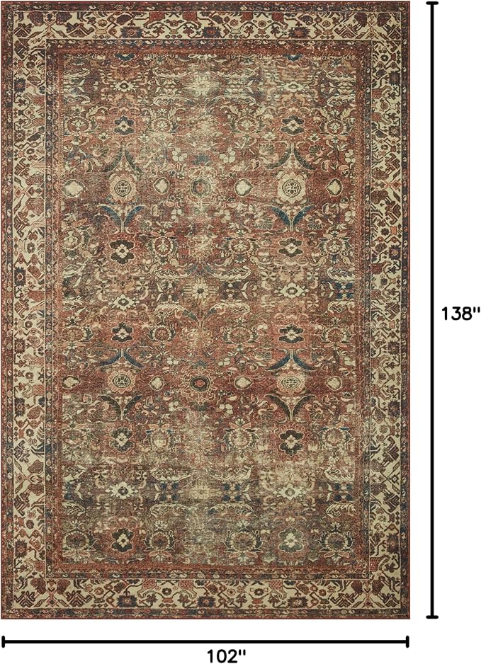 Loloi Magnolia Home by Joanna Gaines Banks Collection BAN-04 Brick/Ivory 8'-6" - Image 2