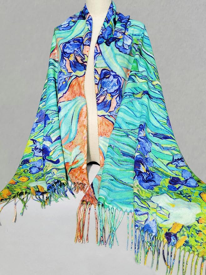 VENVSBEE Reversible Scarf Soft Large Shawl Wrap Blanket Double Sided Art Print - Image 3