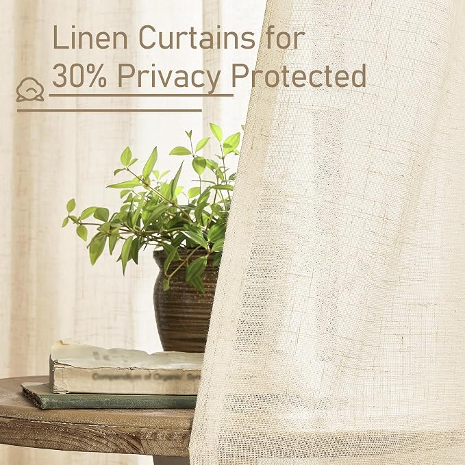 LAMIT Extra Wide Linen Curtains - Image 5