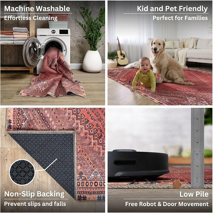 Bloom Rugs Washable Non-Slip 8' x 10' Rug - Image 4