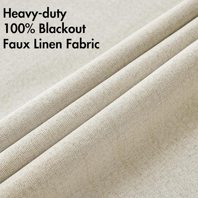 MIULEE 100% Blackout Polyester Textured Curtains - Image 5