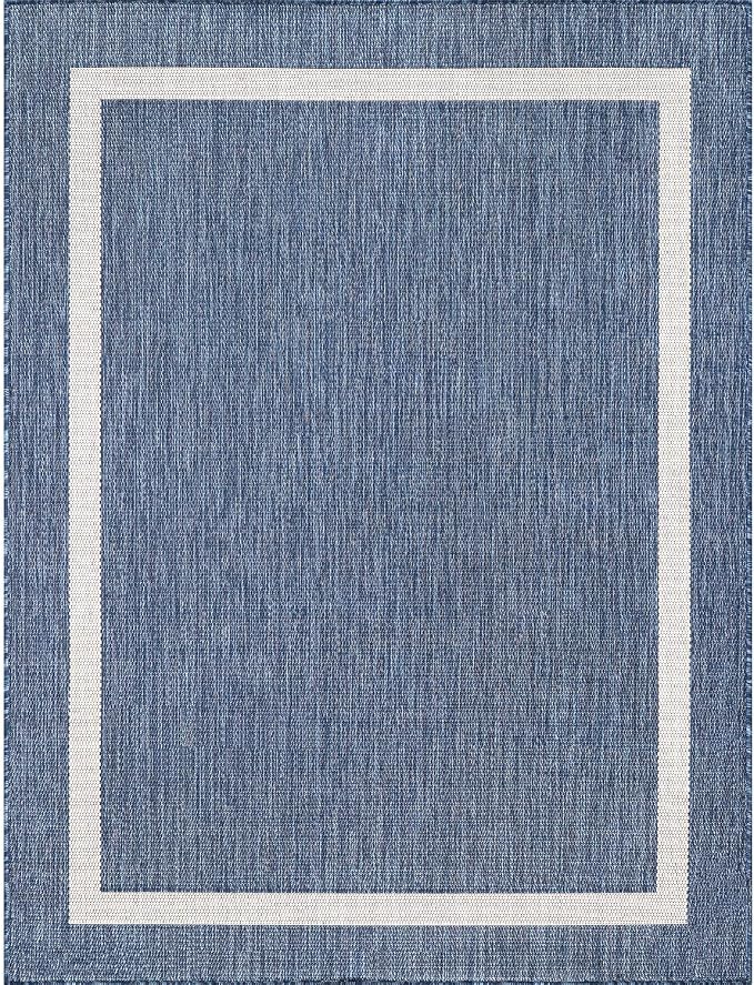 Bordered Outdoor Rug 8x10 Washable Outside Carpet - Image 3