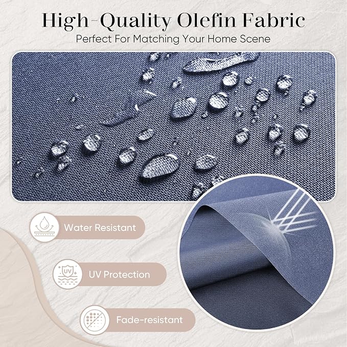 Luxury Outdoor Seat Cushion Set-24 x 24 x 6 Inch Outdoor Chair Cushions Set of 2 - Image 5