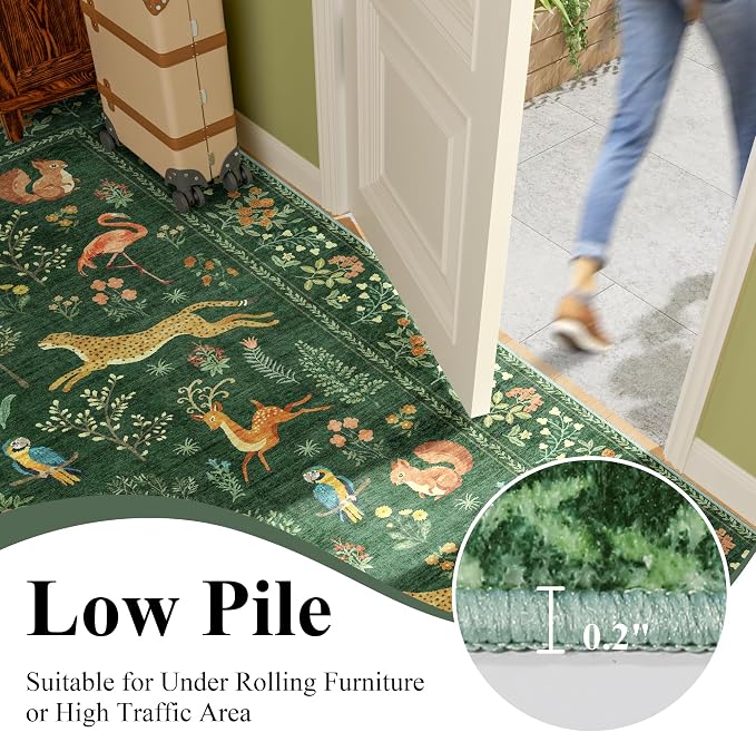 DUKINO 2x10 Rug for Hallway, Washable Kitchen Runner Rug - Image 6