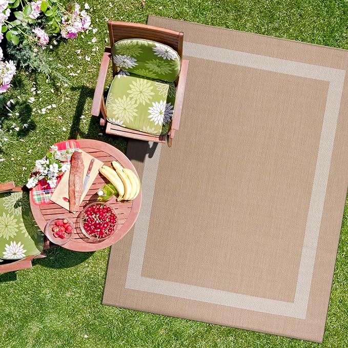 CAMILSON Outdoor Rug 8x10, Modern Outside Rugs by CAMILSONIndoorOutdoorAreaRugs
