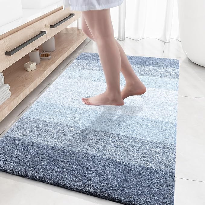 OLANLY Bathroom Rugs Mat 59x35, Extra Soft Absorbent Microfiber Bath Rugs by OLANLY
