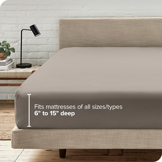 Bare Home Fitted Bottom Sheet Queen Size - Image 6