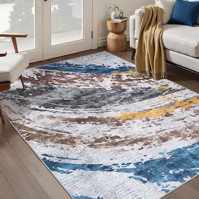 Ciicool Abstract Area Rug Indoor, 3x5 Washable Entryway Rug, Modern Throw Entry by CIICOOLHomeDeco