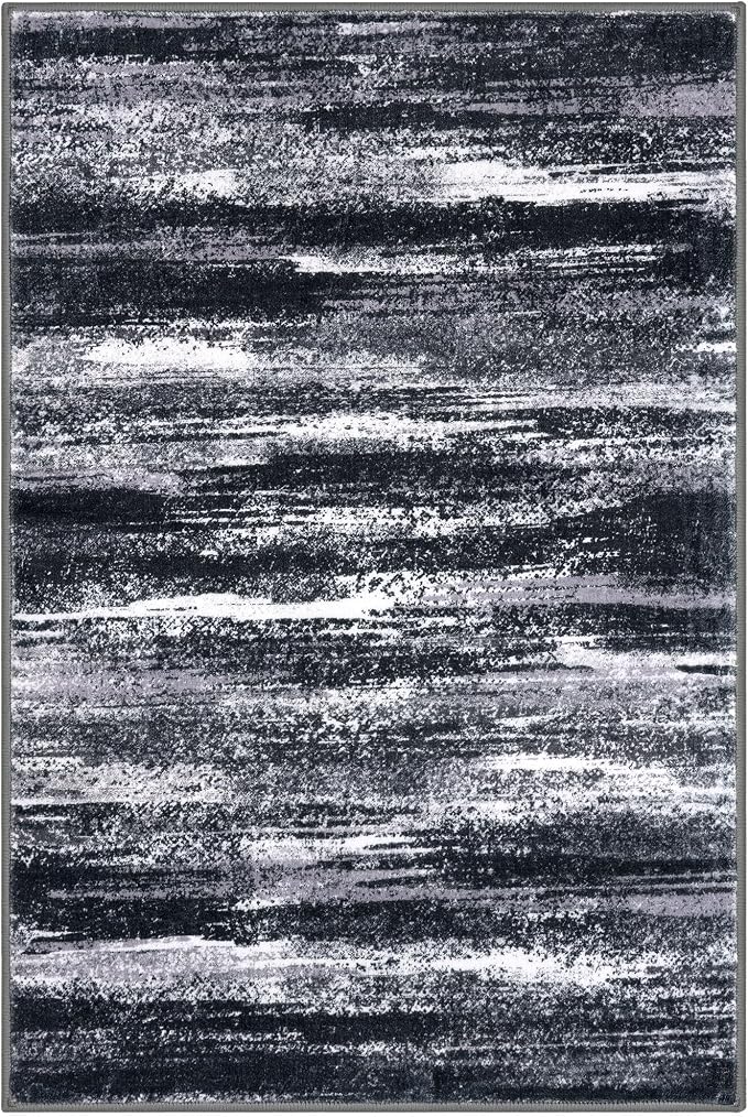 Modern Abstract Entryway Rug Indoor 2x3 Washable Rug Non-Slip Soft Small Area - Image 9