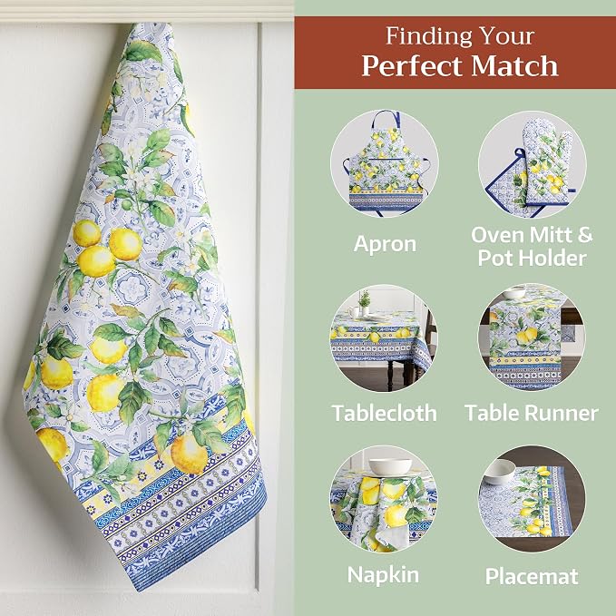 Maison d' Hermine Kitchen Towels Set of 3 100% Cotton 27.50" x 20" Reusable - Image 6
