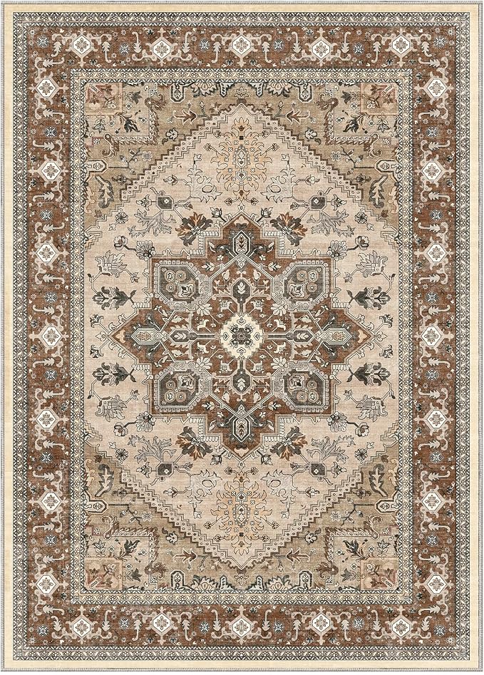 OPPODREAM Thin Area Rugs 4x6, Low-Pile Washable Rugs 4x6 - Image 9