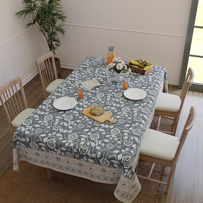 Encasa XO Rectangular 56"x94" Tablecloth | Water-Repellent Polyester Dining - Image 2