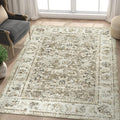 jinchan Fiora Washable Area Rug 5x7 Ultra-Thin Low Pile Non Slip Stain by JINCHAN