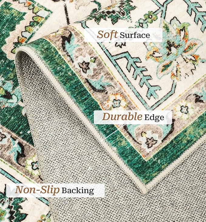 zesthome 9x12 Area Rugs, Stain Resistant Washable Rug, Ultra-Thin Rugs - Image 4