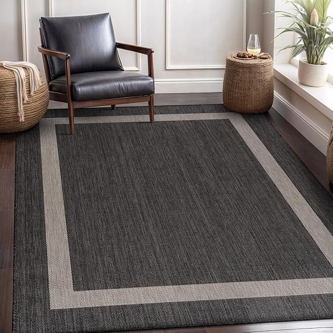 CAMILSON Outdoor Rug 5x7, Modern Outside Rugs - Image 10