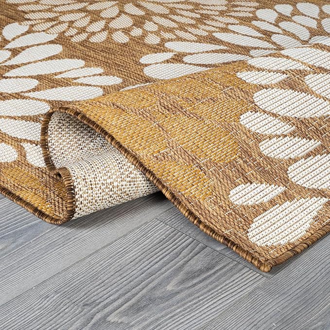 Beverly Rug Outdoor Rug 8x10 Modern Exotic Tropical Leaf Area Rugs - Image 4