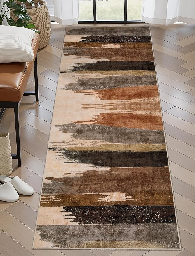 Ciicool 2x6 Washable Runner Rug, Modern Abstract Hallway Rugs Runner, Non-Slip by CIICOOLHomeDeco