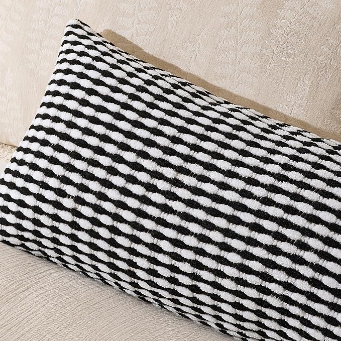 AmHoo Boho Chenille Pillow Cover Decorative Tufted Pillowcase - Image 4