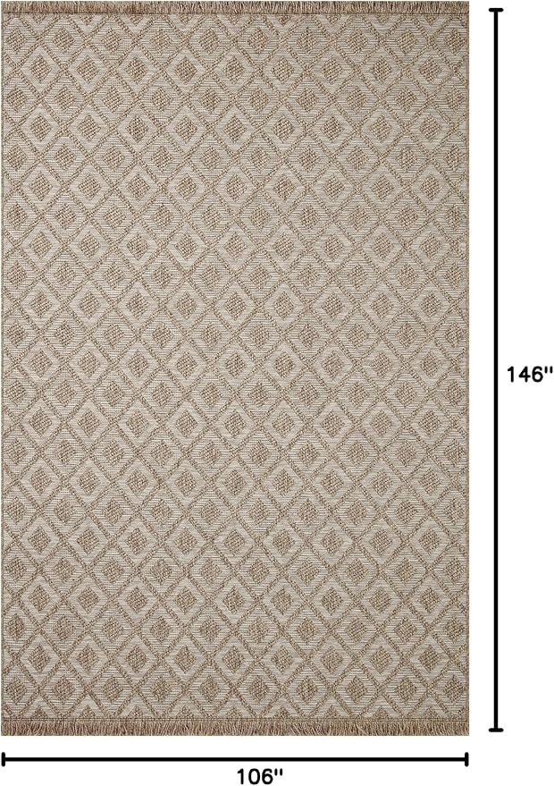 Loloi Dawn Collection Indoor/Outdoor DAW-07 Light Brown 8'-10" x 12'-2" Area Rug - Image 2