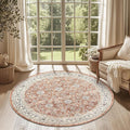 jinchan Round Rug 4ft Washable Circle Soft Rug by JINCHAN