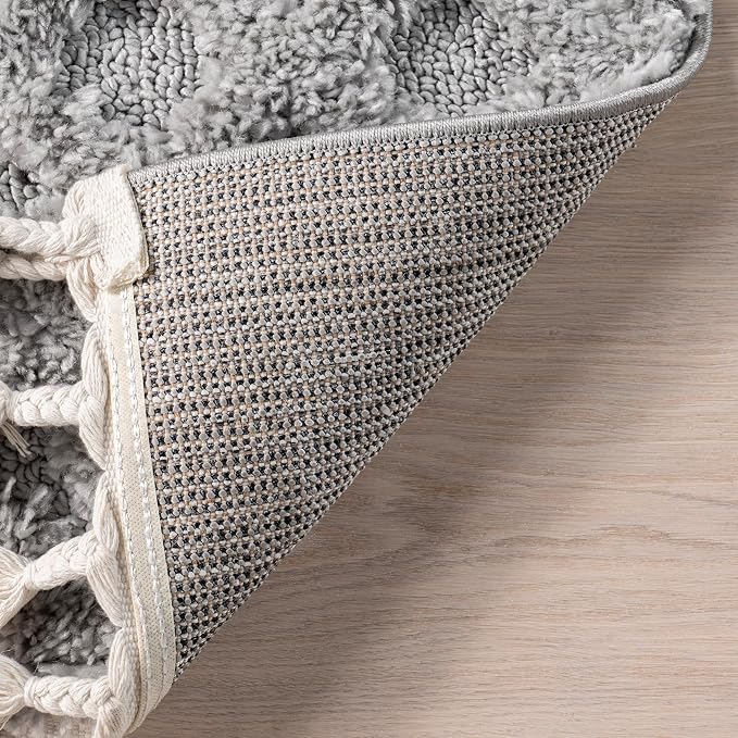 nuLOOM Akia Light Grey, Geometric Lattice, Soft and Textured, High Traffic - Image 4