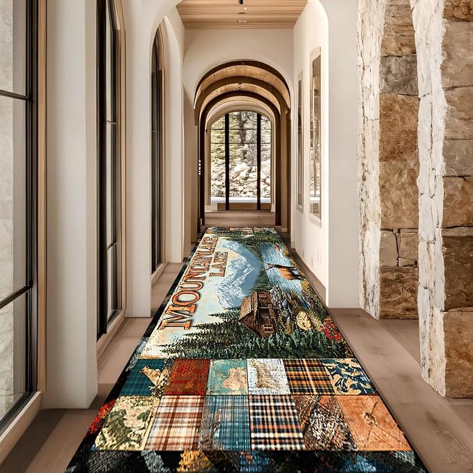 Retro Elk Runner Rug 2.6x10ft - Image 3