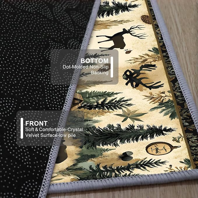 Brown Bohemian Bear Runner Rug 2x4ft - Image 5