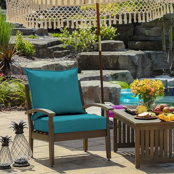 Arden Outdoor Deep Seat Cushion Set, 24 in x 24 in, Weather-Proof, Rain-Proof - Image 2