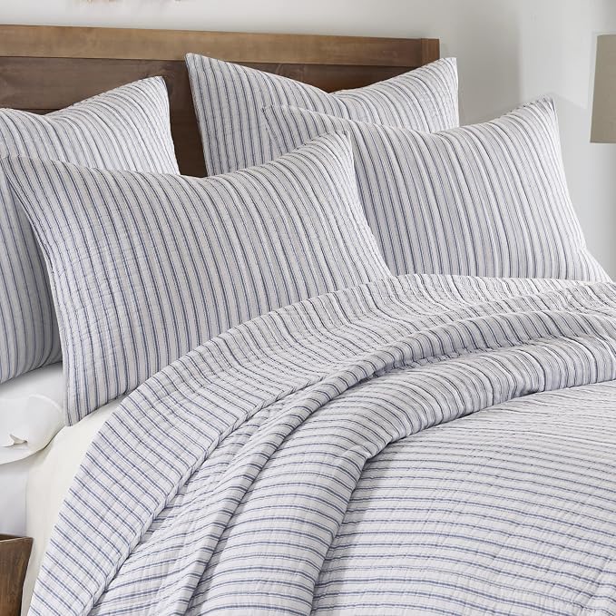 Levtex Home Tobago Stripe Blue Reversible Twin XL/Twin Quilt Set - Image 6