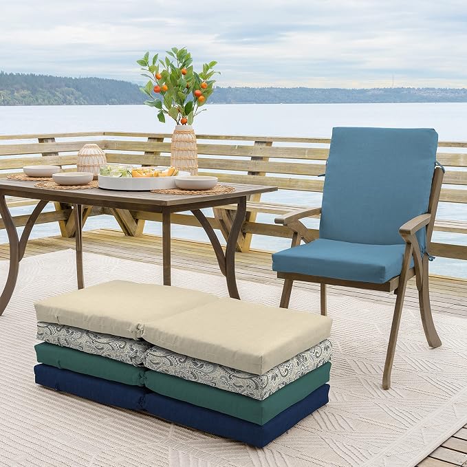 Arden Outdoor Dining Chair Cushion, 2 Pack, 20 x 20, Rain-Proof, Fade Resistant - Image 7