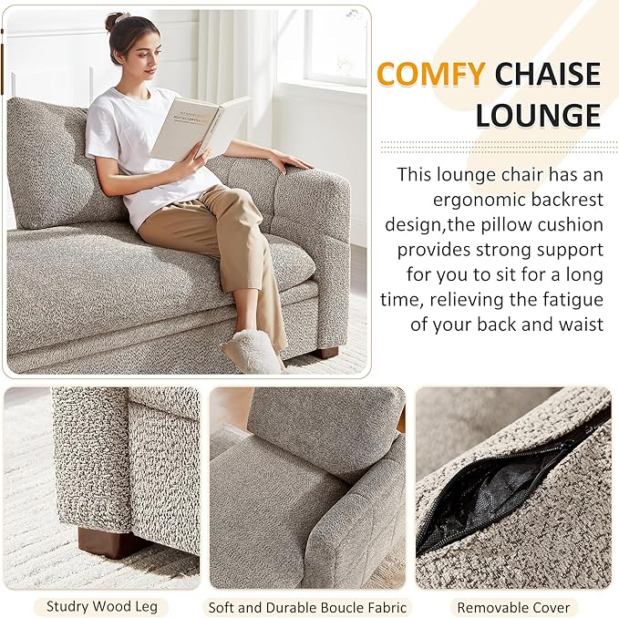 VANOMi Oversized 70.47'' Chaise Lounge Chair Indoor - Image 4